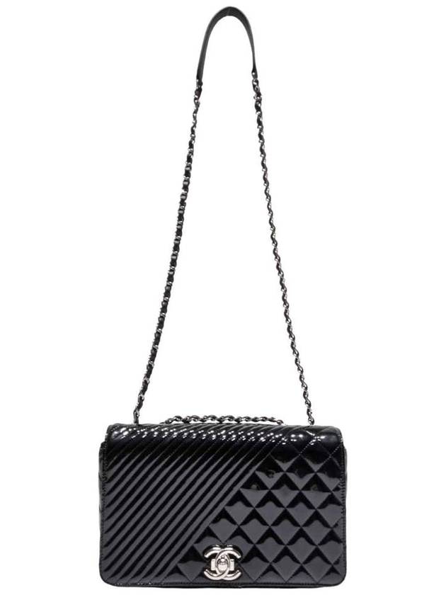 Women s A92797 Black Patent Cocoboy Silver Chain Shoulder Bag - CHANEL - BALAAN 10