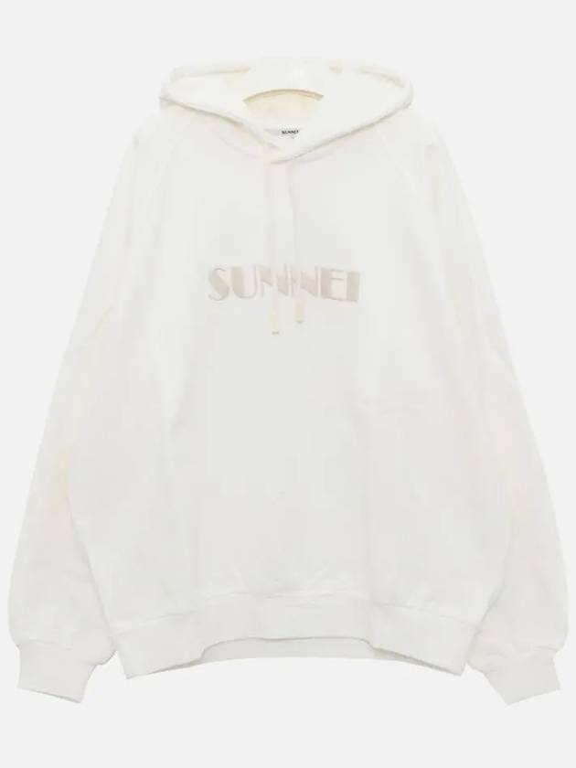 Embroidered Logo Hoodie White - SUNNEI - BALAAN 2