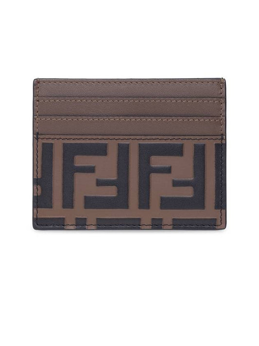 FF Logo Pattern Card Wallet Brown - FENDI - BALAAN 2