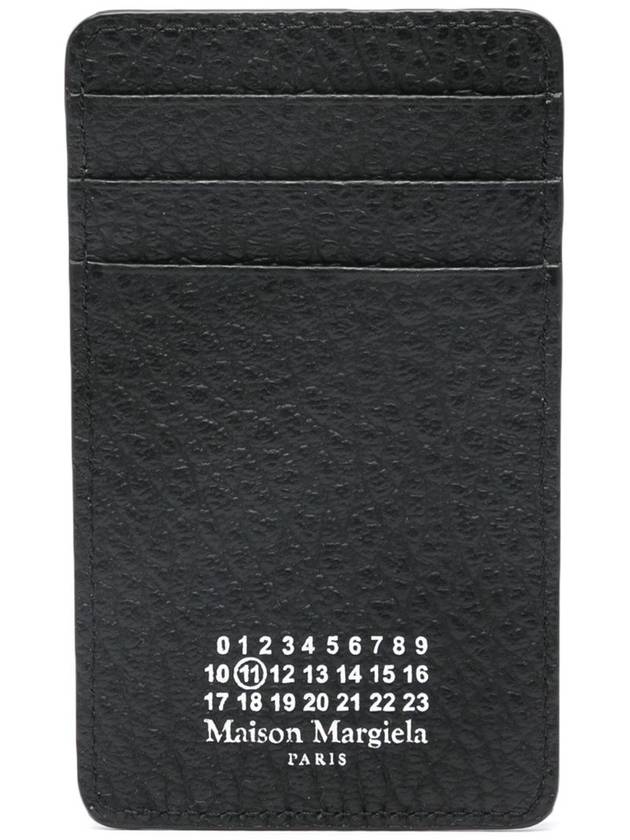 4 Stitch Leather Card Wallet Black - MAISON MARGIELA - BALAAN 3