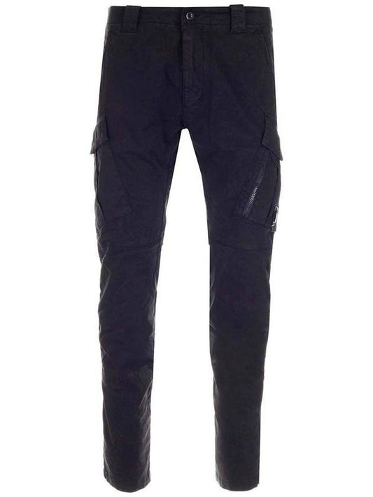 Men's Zipper Pocket Cargo Straight Pants Black - CP COMPANY - BALAAN.