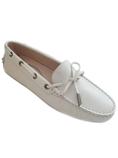 Women's Gommino Laceto Driving Shoes White - TOD'S - BALAAN 2