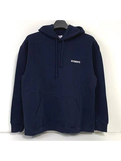 Small Logo Hoodie Navy - VETEMENTS - BALAAN 2