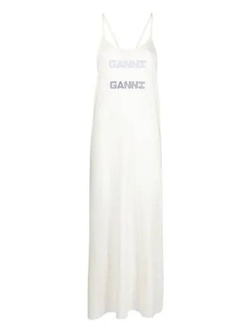 Mesh slip long dress T3331 135 - GANNI - BALAAN 1