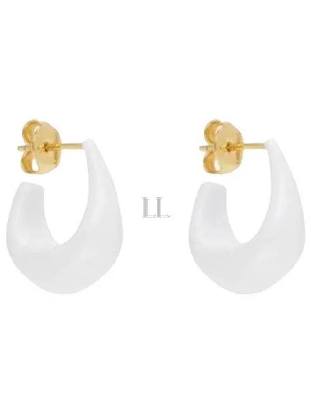 Curved Mini Drop Earrings White - LEMAIRE - BALAAN 2