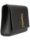 Monogram Kate Chain Gold Hardware Medium Cross Bag Black - SAINT LAURENT - BALAAN 5