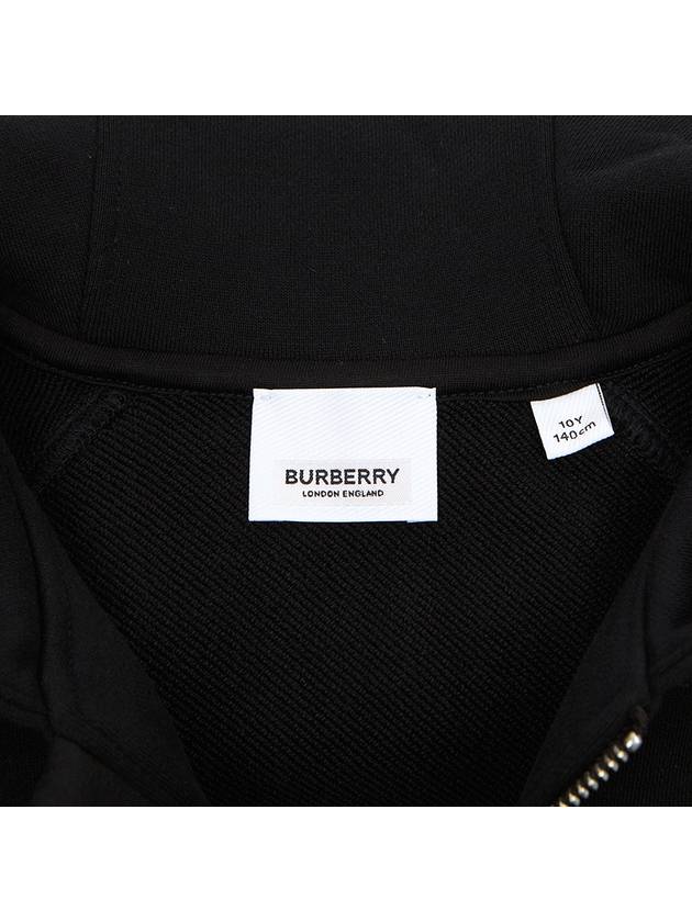 Kids Embroidered Logo Hoodie Black - BURBERRY - BALAAN 11