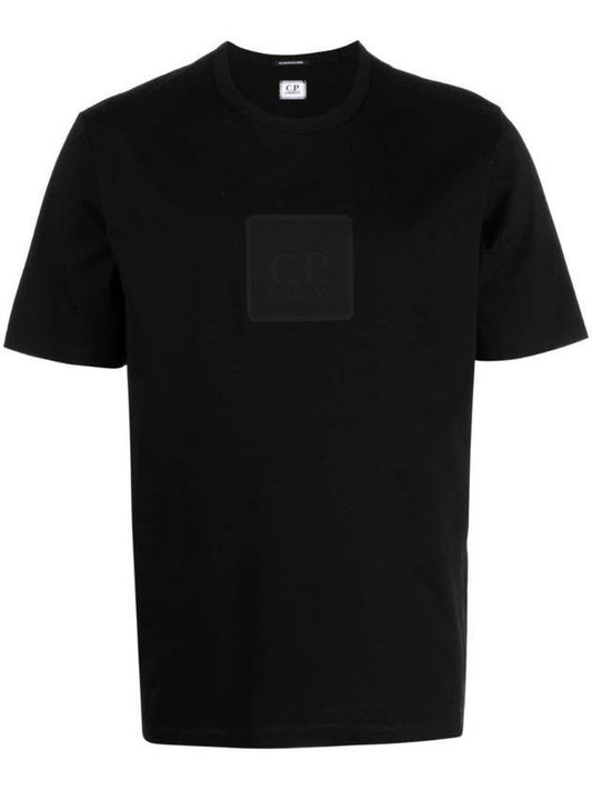 Metropolis Series Mercerized Jersey Logo Badge Short Sleeve T Shirt Black - CP COMPANY - BALAAN 1