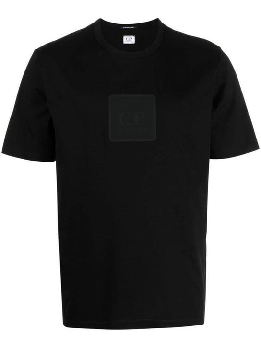 Metropolis Series Mercerized Jersey Logo Badge Short Sleeve T-Shirt Black - CP COMPANY - BALAAN 1