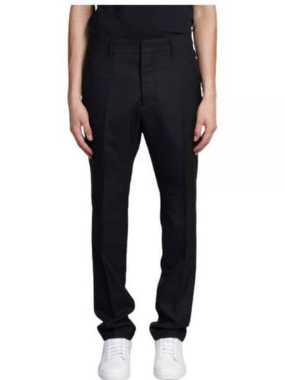 Cigarette Fit Wool Straight Pants Black - AMI - BALAAN 2