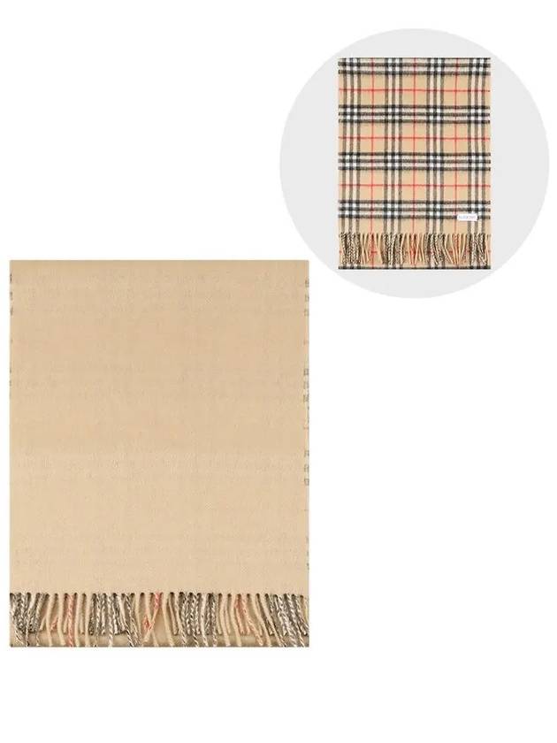 Check Cashmere Scarf Beige - BURBERRY - BALAAN 2