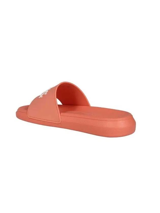 Embossed Logo Rubber Slippers Orange - ALEXANDER MCQUEEN - BALAAN.