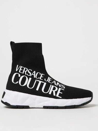 Sneakers Versace Jeans Couture in maglia stretch con logo stampato - VERSACE - BALAAN 1