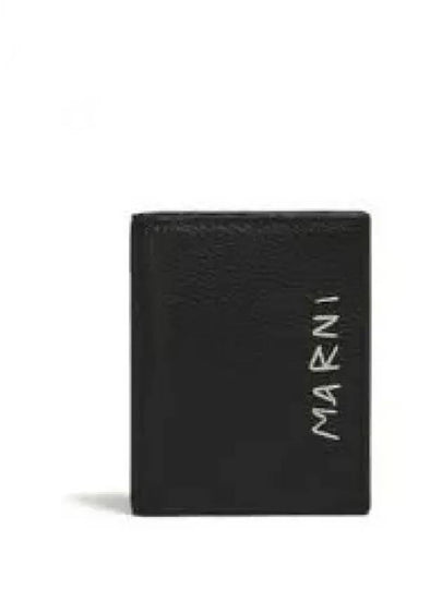 Leather Half Wallet Black - MARNI - BALAAN 2