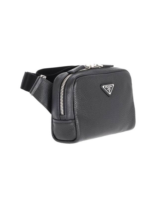 Leather Cross Bag Black - PRADA - BALAAN 4