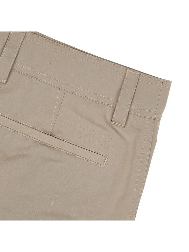 Cargo Bermuda Cotton Blended Canvas Shorts Beige - DIOR - BALAAN 8