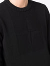 Comfort Wool Cotton Knit Top Black - STONE ISLAND - BALAAN 3