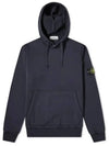 Wappen Patch Cotton Hoodie Navy - STONE ISLAND - BALAAN 2