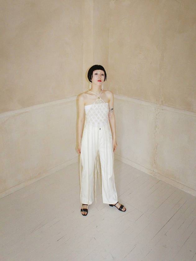 Macrame Halterneck Dress CREAM - RUBATI - BALAAN 6