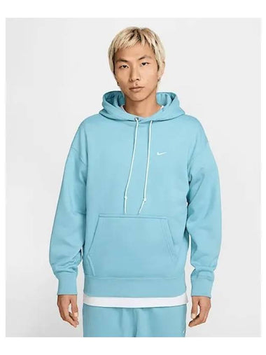 Solo Swoosh Men s Fleece Pullover Hoodie Denim Turquoise White DX1356 464 746546 - NIKE - BALAAN 1