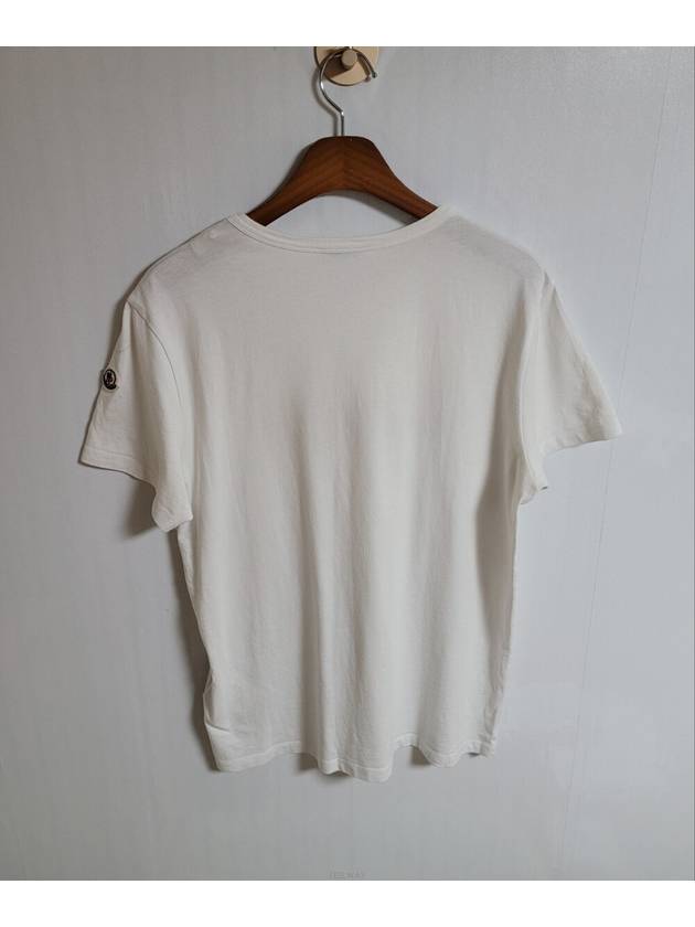 Moncler White Printing Logo Wapen Short Sleeve T Shirt M - MONCLER - BALAAN 5