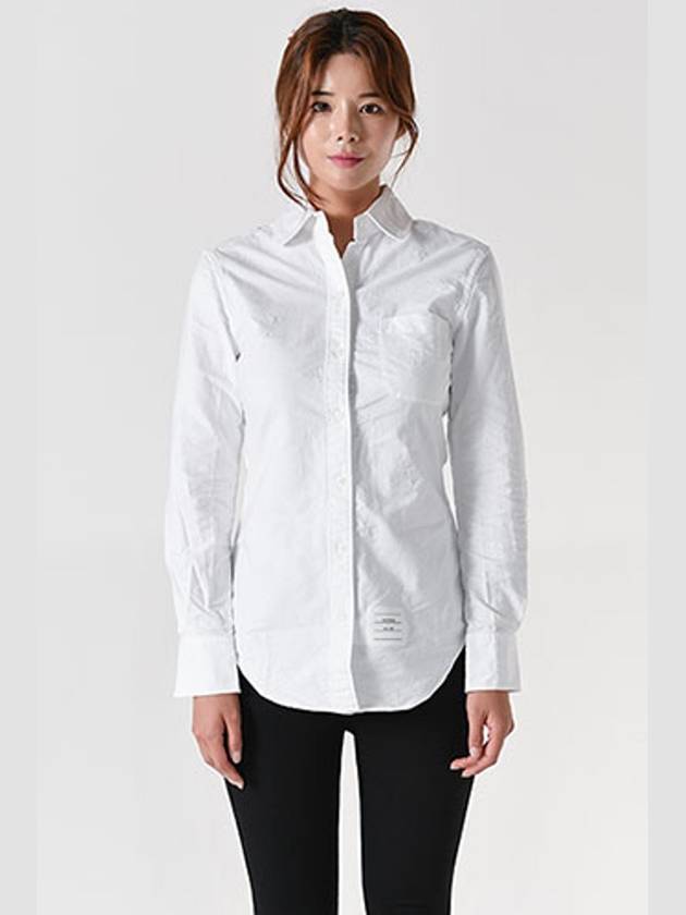 Cotton Oxford Shirt White - THOM BROWNE - BALAAN 3