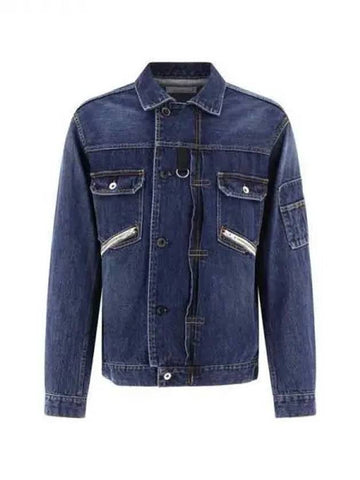 Sacai button denim jacket 270991 - SACAI - BALAAN 1