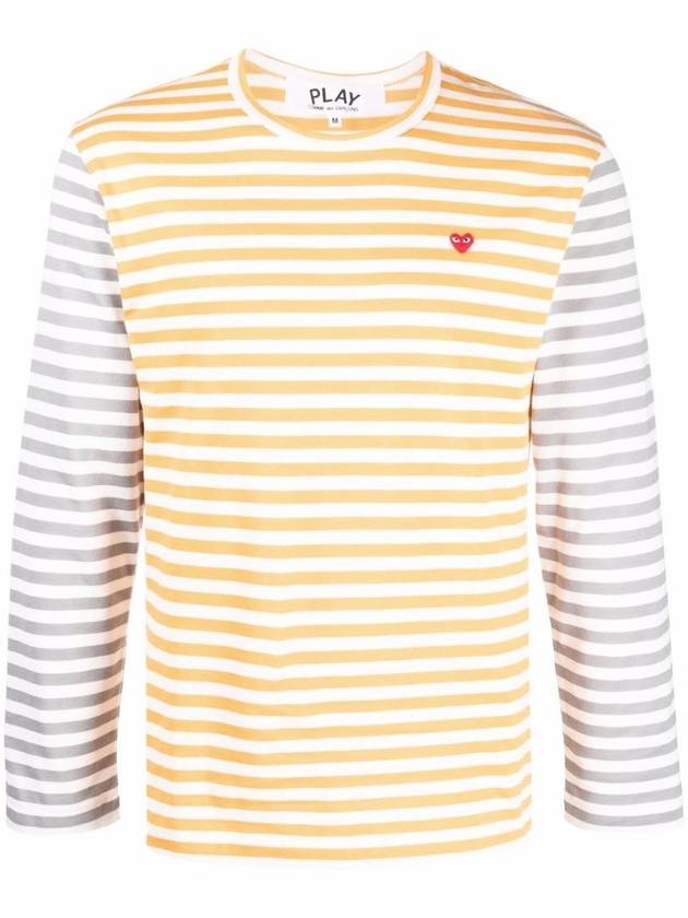 Men's LOGO STRIPED LONG SLEEVE T Shirt P1T3182 - COMME DES GARCONS - BALAAN 1