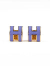 Mini Pop H Earrings Gold Lilas - HERMES - BALAAN 2