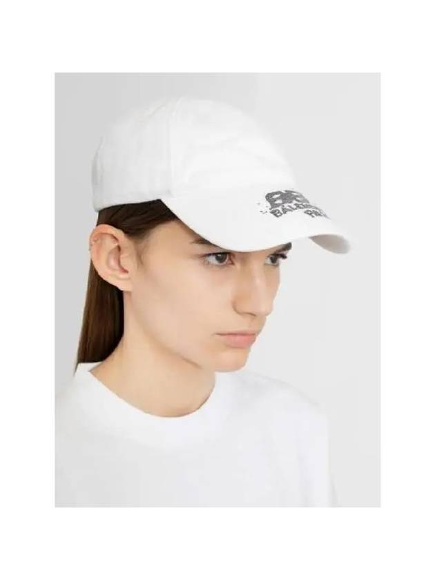 Hand Draw BB Icon Ball Cap White - BALENCIAGA - BALAAN 4