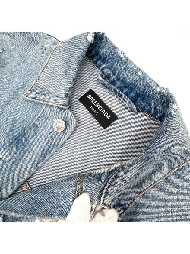 Back Barcode Denim Jacket Light Blue - BALENCIAGA - BALAAN 11