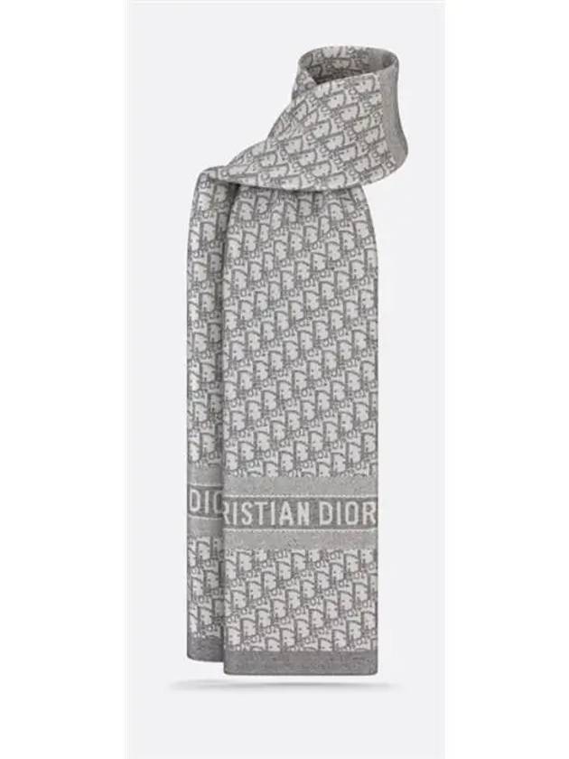 Oblique Cashmere Muffler Grey - DIOR - BALAAN 3