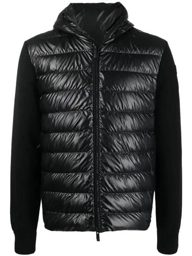 Men's Padded Cotton Cardigan Black - MONCLER - BALAAN 2