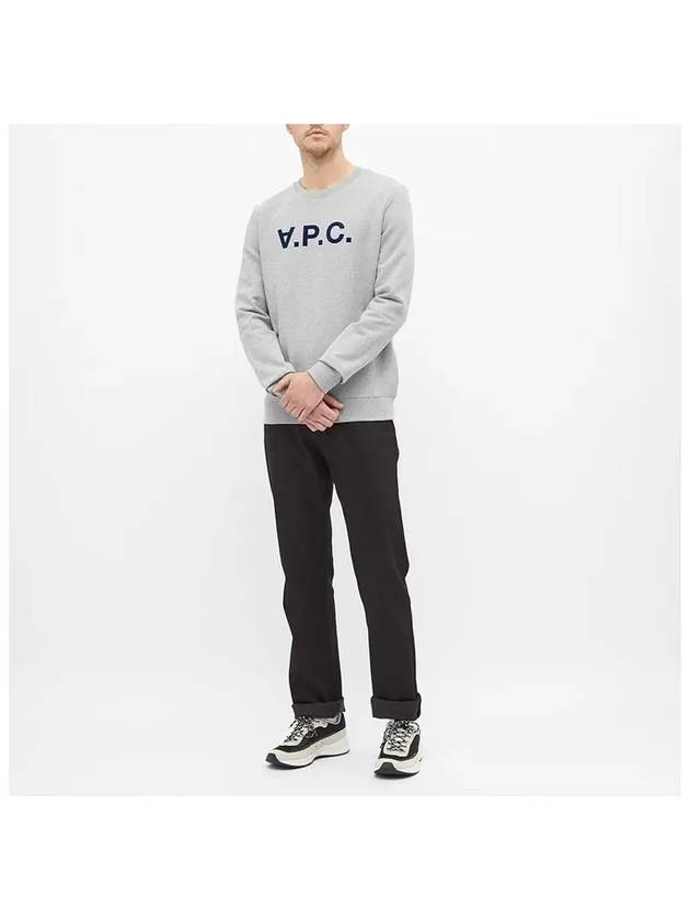 Men's VPC Logo Print Crew Neck Sweatshirt Grey - A.P.C. - BALAAN 7