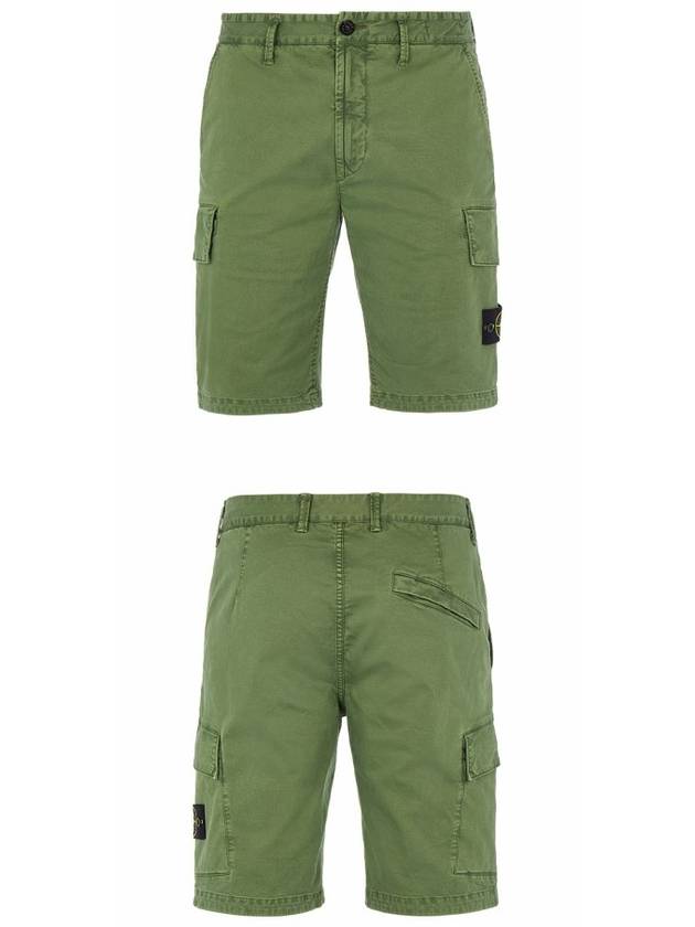 Logo Patch Cargo Bermuda Shorts Green - STONE ISLAND - BALAAN 5