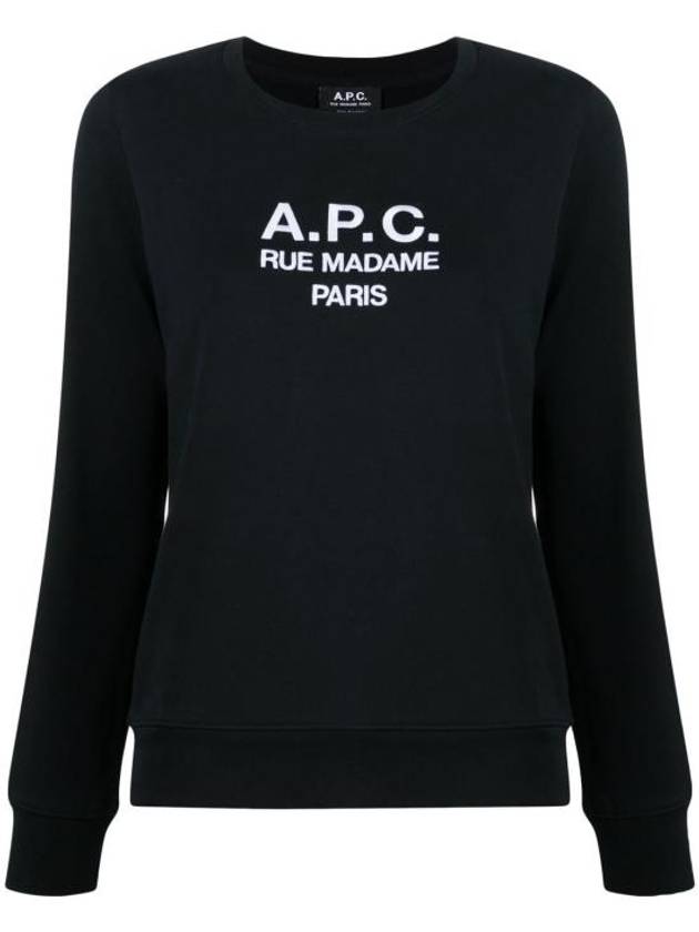 Women's Tina Logo Sweat Sweatshirt Black - A.P.C. - BALAAN 2