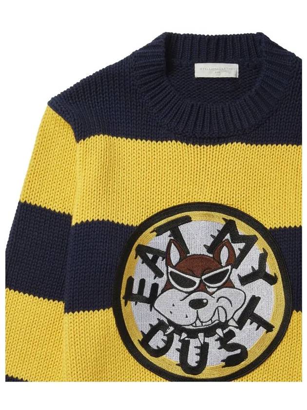 Kids Slogan Patch Two tone Knit 603590 SRM14 G422 - STELLA MCCARTNEY - BALAAN 4