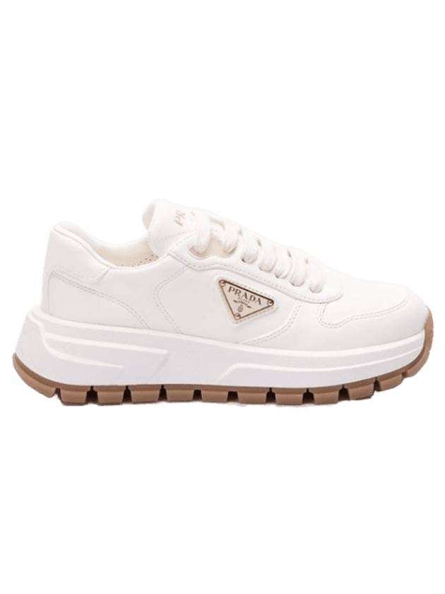 Triangle Logo Low Top Sneakers Ivory - PRADA - BALAAN 1