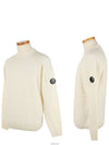 Lens Wappen Wool Knit Top Ivory - CP COMPANY - BALAAN.