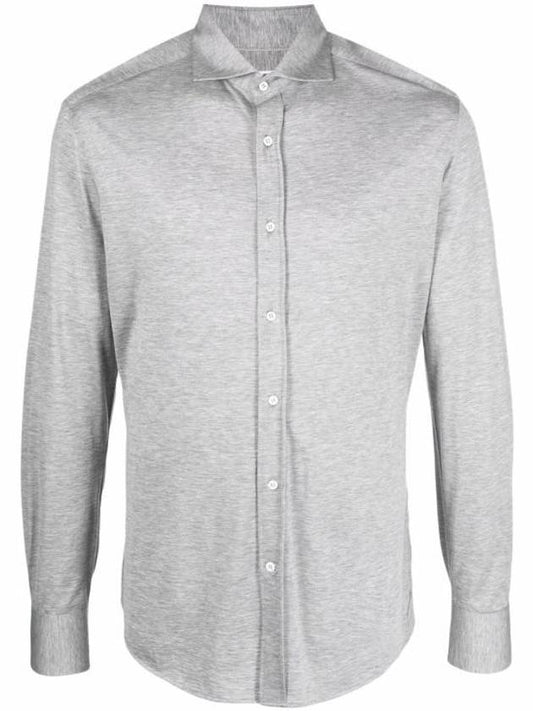 Silk Long Sleeve Shirt Grey - BRUNELLO CUCINELLI - BALAAN 1