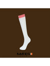 Women's Socks White Orange Label Twotone Knee Socks ASOW 289 - MAHES - BALAAN 3