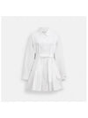 Shirt Dress in Organic Cotton CR736 WHT - COACH - BALAAN 2