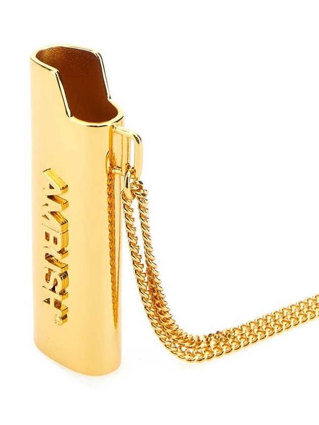 emboss logo lighter case necklace gold - AMBUSH - BALAAN 3