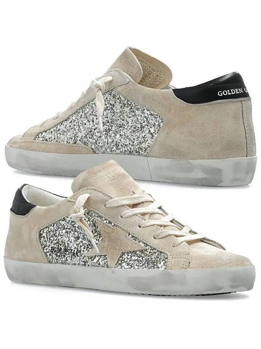 Star Patch Lace-Up Low Top Sneakers Ivory - GOLDEN GOOSE - BALAAN 2