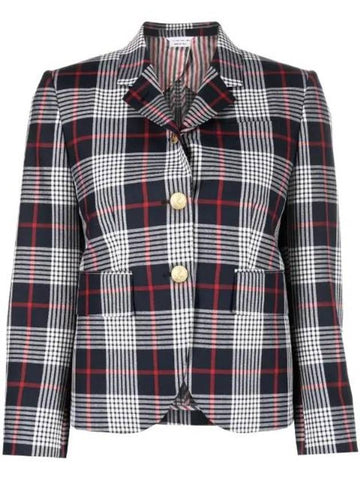 Hairline Check Wool High Armhole Sport Blazer Jacket - THOM BROWNE - BALAAN 1