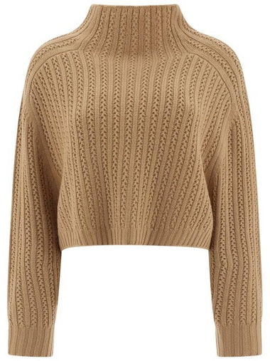 Hodeida wool knit top beige - MAX MARA - BALAAN 1