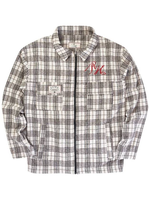 ah24 02jk Red logo check jacket Red logo check jacket Brown Check Gray Check - ASIHA - BALAAN 1