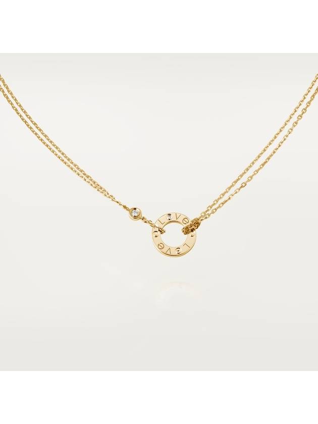 Love 2 Diamond Necklace Gold - CARTIER - BALAAN 2