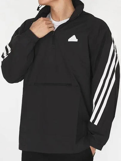 Future Icon 3 Stripes Woven Windbreaker Black - ADIDAS - BALAAN 2