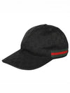 Original GG Web Supreme Canvas Baseball Ball Cap Black - GUCCI - BALAAN 2